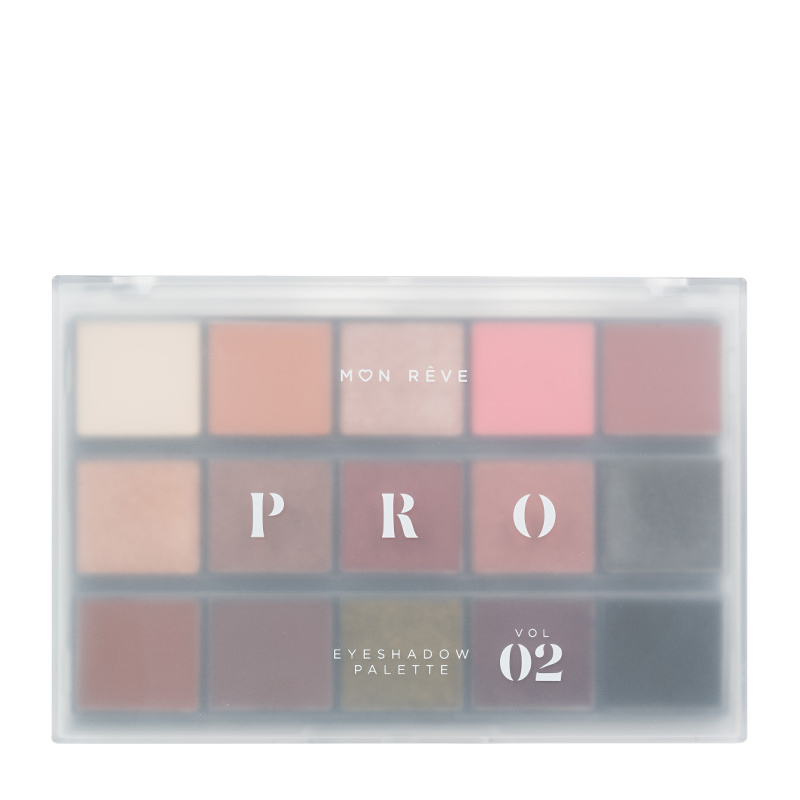 Mon Reve Pro Eyeshadow Palette - Παλέτα Σκιών 15 Αποχρώσεων 15gr #Vol 02