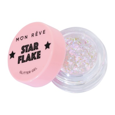 Mon Reve Starflake Glitter Gel - Gel Πολλαπλών Χρήσεων για Έντονη Λάμψη 4gr #01 MERMAID