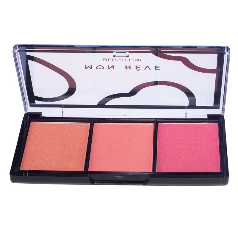 Mon Reve Blush On! - Τριπλή Παλέτα Ρουζ 9.9gr #04 Pink