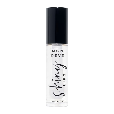 Mon Reve Shiny Lips - Ενυδατικό Lip Gloss για 3D Λάμψη & Όγκο 5ml – #01 CLEAR