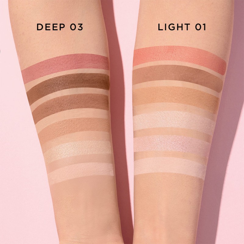 Mon Reve Shape Guru - Παλέτα highlighter, contour & blush 24gr #03 Deep