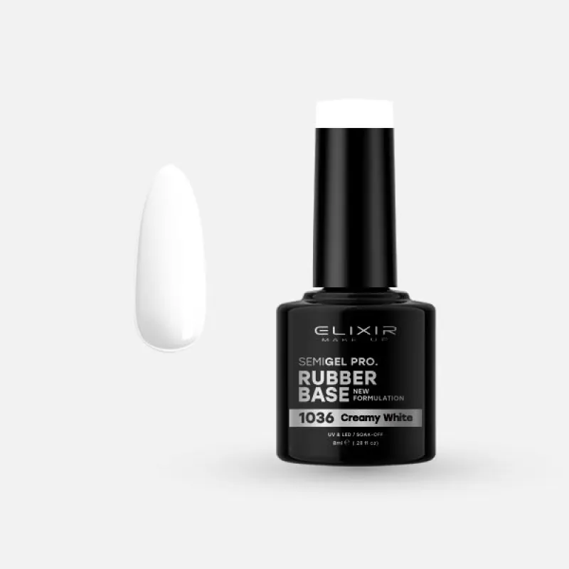 Elixir Semi Gel Ημιμόνιμο Βερνίκι 8ml – #1036 (CREAMY WHITE) Elixir Semi Gel Ημιμόνιμο Βερνίκι 8ml – #1036 (CREAMY WHITE)