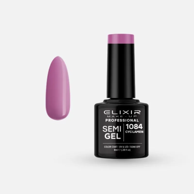 Elixir Semi Gel Ημιμόνιμο Βερνίκι 8ml – #1084 (CYCLAMEN) Elixir Semi Gel Ημιμόνιμο Βερνίκι 8ml – #1084 (CYCLAMEN)