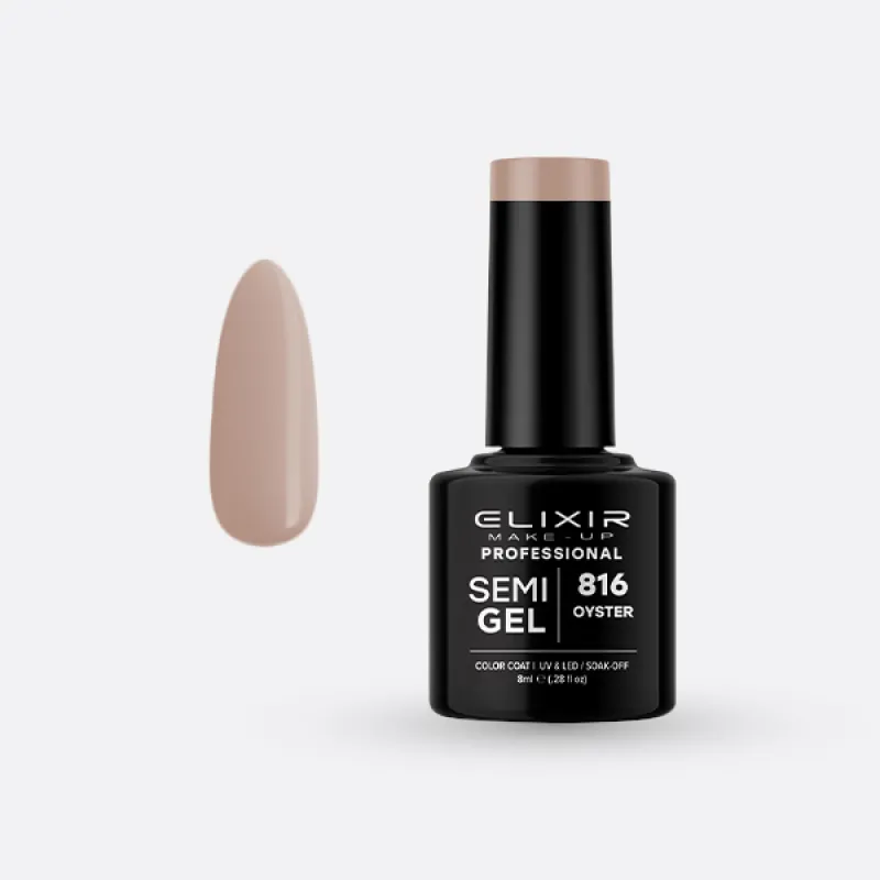 Elixir Semi Gel Ημιμόνιμο Βερνίκι 8ml – #816 (OYSTER) Elixir Semi Gel Ημιμόνιμο Βερνίκι 8ml – #816 (OYSTER)