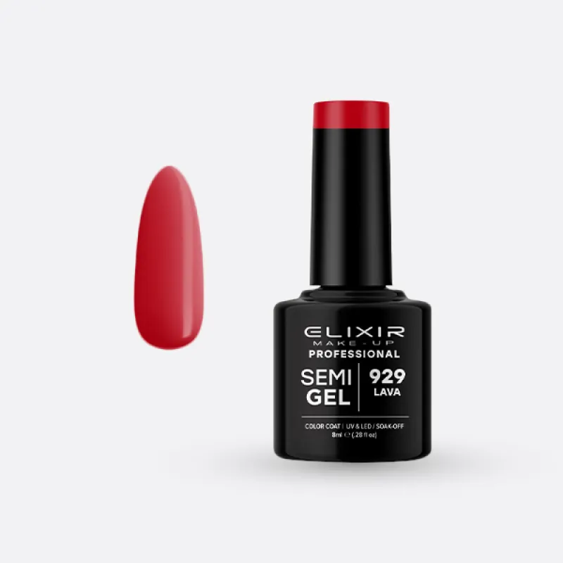Elixir Semi Gel Ημιμόνιμο Βερνίκι 8ml – #929 (LAVA) Elixir Semi Gel Ημιμόνιμο Βερνίκι 8ml – #929 (LAVA)