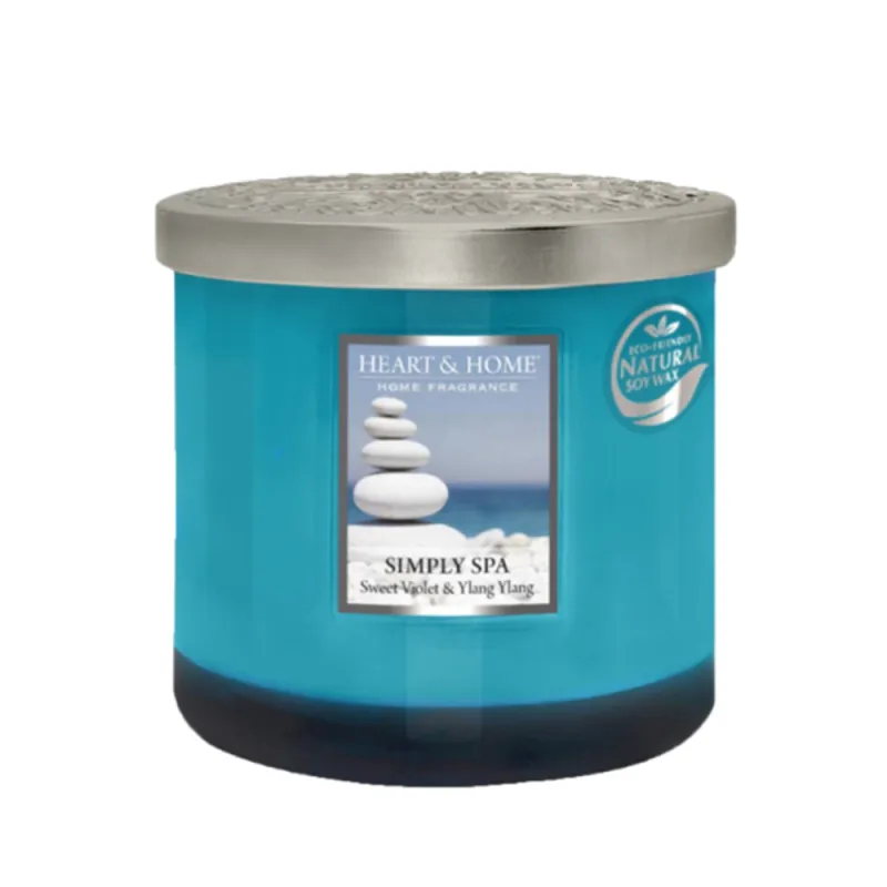 Heart and Home Αρωματικό Κερί με Διπλό Φυτίλι 40h 230gr #Αίσθηση Spa Heart and Home Αρωματικό Κερί με Διπλό Φυτίλι 40h 230gr #Αίσθηση Spa