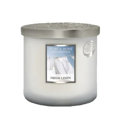 Heart and Home Αρωματικό Κερί με Διπλό Φυτίλι 40h 230gr #Δροσερό Λινό
