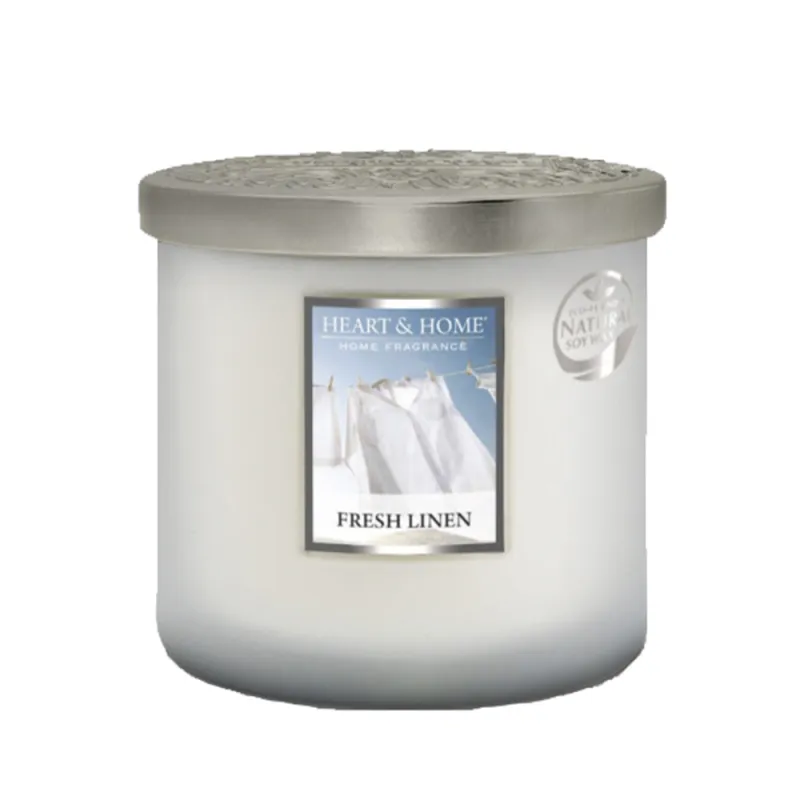 Heart and Home Αρωματικό Κερί με Διπλό Φυτίλι 40h 230gr #Δροσερό Λινό Heart and Home Αρωματικό Κερί με Διπλό Φυτίλι 40h 230gr #Δροσερό Λινό