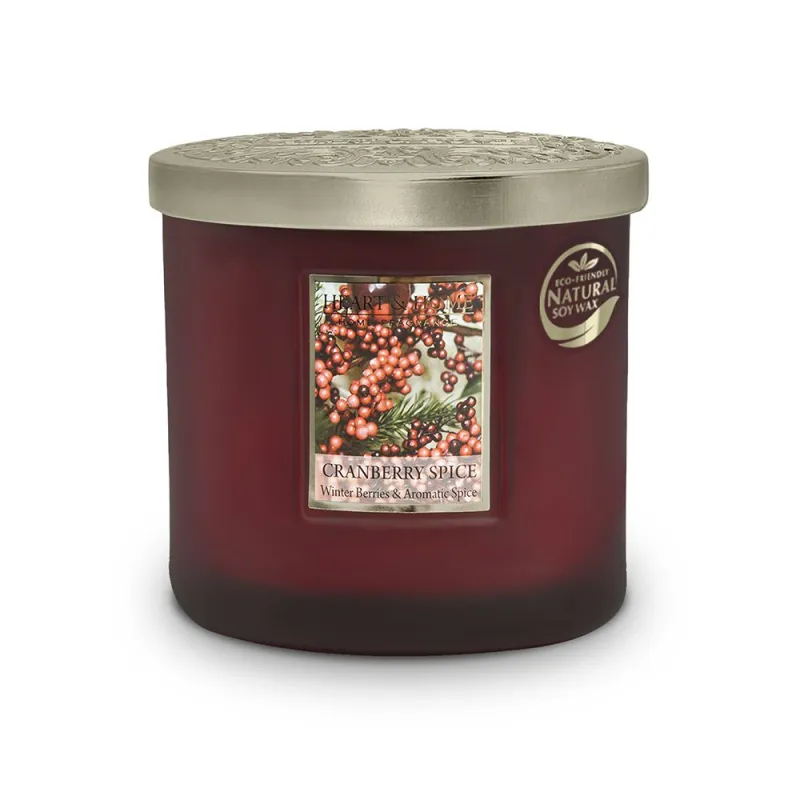 Heart and Home Αρωματικό Κερί με Διπλό Φυτίλι 40h 230gr #Πικάντικο Κράνμπερι Heart and Home Αρωματικό Κερί με Διπλό Φυτίλι 40h 230gr #Πικάντικο Κράνμπερι