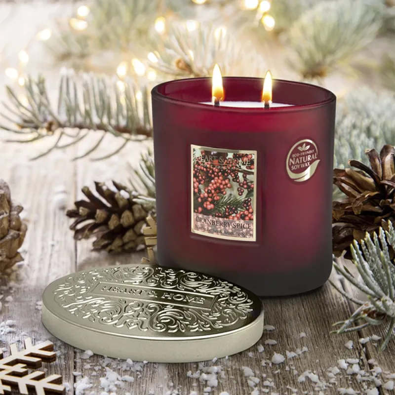 Heart and Home Αρωματικό Κερί με Διπλό Φυτίλι 40h 230gr #Πικάντικο Κράνμπερι Heart and Home Αρωματικό Κερί με Διπλό Φυτίλι 40h 230gr #Πικάντικο Κράνμπερι