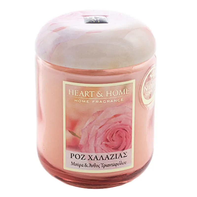 Heart and Home Αρωματικό Κερί 30h 115gr #Ροζ Χαλαζίας Heart and Home Αρωματικό Κερί 30h 115gr #Ροζ Χαλαζίας