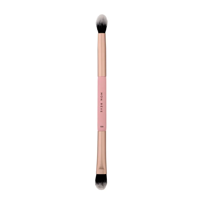 Mon Reve Double Eyeshadow Brush - Διπλό Πινέλο Σκιάς για Εφαρμογή & Blending #130