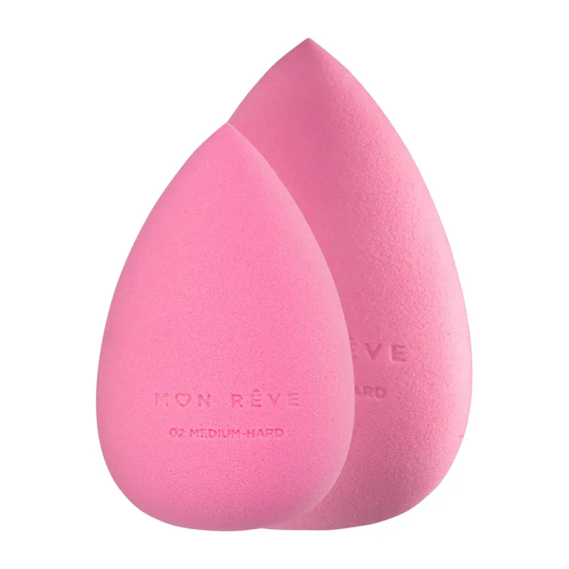Mon Reve Makeup Sponge - Σταθερό Σφουγγαράκι Μακιγιάζ για Υψηλή Κάλυψη – #02 Medium Hard