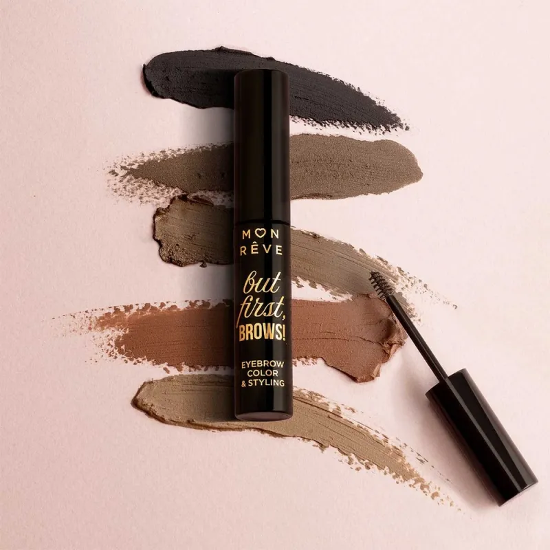Mon Reve But First, Brows! - Αδιάβροχη Μάσκαρα Φρυδιών με Χρώμα 4ml #01