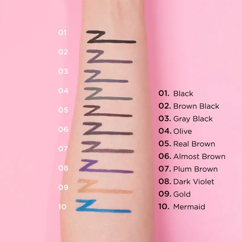 Mon Reve Infiniliner Eye Gel Pencil - Αδιάβροχο Μηχανικό Μολύβι Ματιών Μακράς Διάρκειας 1.2gr – #07 Plum Brown