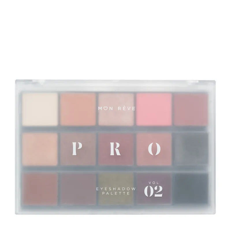 Mon Reve Pro Eyeshadow Palette - Παλέτα Σκιών 15 Αποχρώσεων 15gr #Vol 02