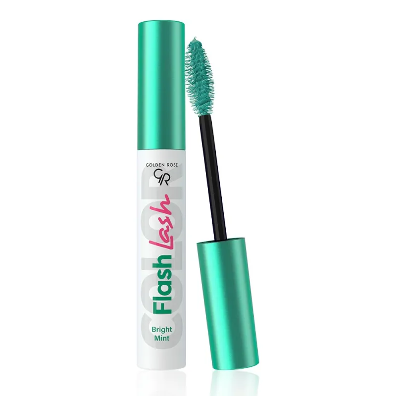 Golden Rose Flash Lash Colored Mascara 9ml #01 BRIGHT MINT Golden Rose Flash Lash Colored Mascara 9ml #01 BRIGHT MINT