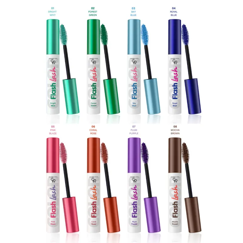 Golden Rose Flash Lash Colored Mascara 9ml #02 FOREST GREEN Golden Rose Flash Lash Colored Mascara 9ml #02 FOREST GREEN