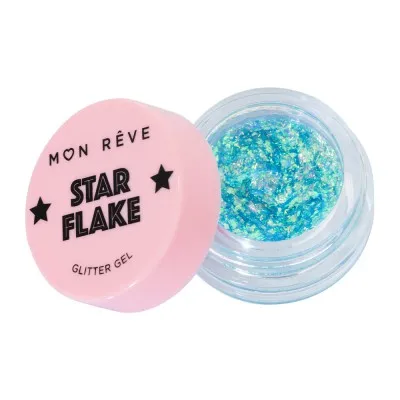 Mon Reve Starflake Glitter Gel - Gel Πολλαπλών Χρήσεων για Έντονη Λάμψη 4gr #02 HONEYMOON