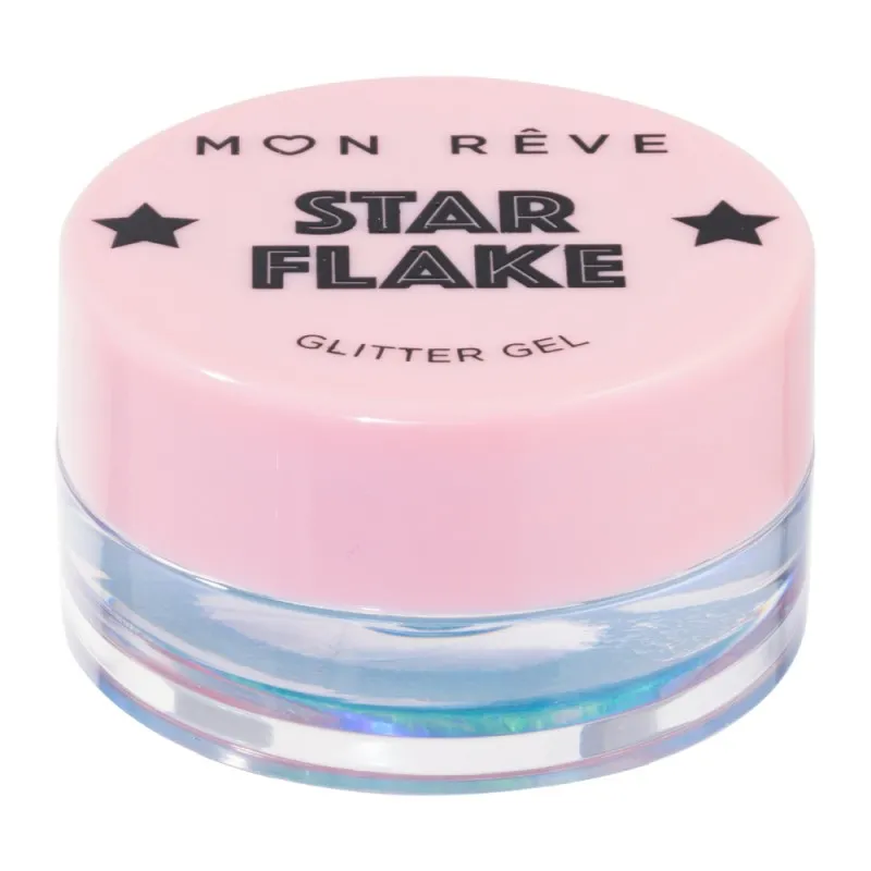 Mon Reve Starflake Glitter Gel - Gel Πολλαπλών Χρήσεων για Έντονη Λάμψη 4gr #02 HONEYMOON