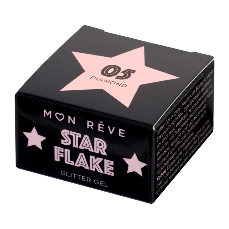 Mon Reve Starflake Glitter Gel - Gel Πολλαπλών Χρήσεων για Έντονη Λάμψη 4gr #05 DIAMOND