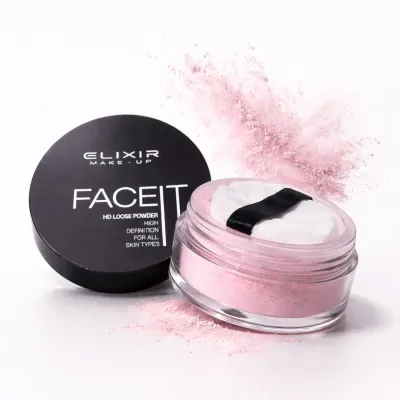 Elixir Face It HD Loose Powder - Πούδρα Baking & Λάμψης 18h – #382-001 (Pink)