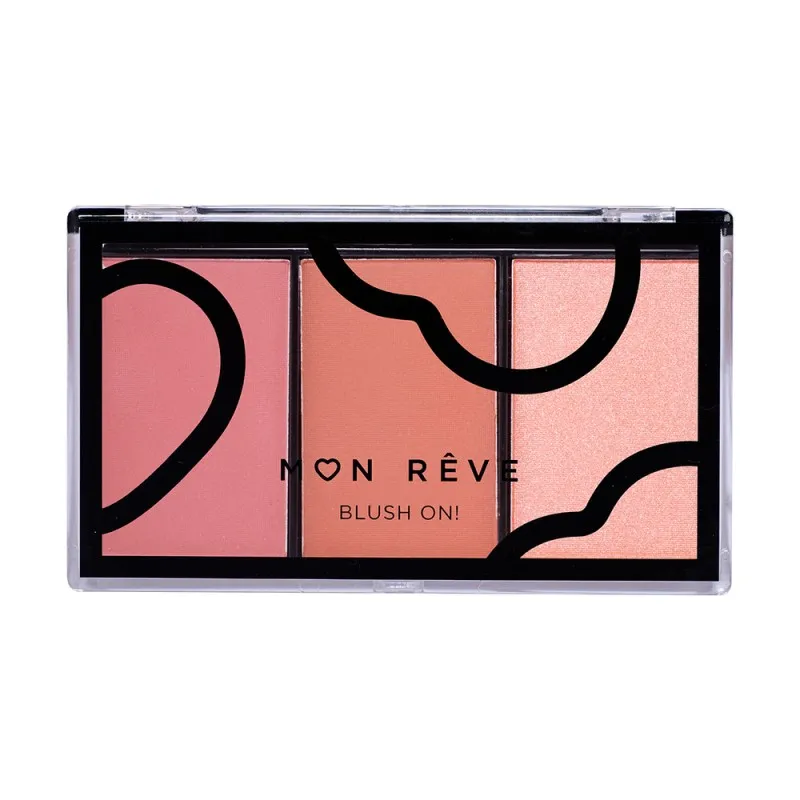 Mon Reve Blush On! - Τριπλή Παλέτα Ρουζ 9.9gr #02 Earthy