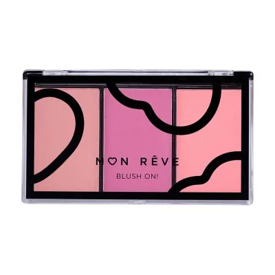 Mon Reve Blush On! - Τριπλή Παλέτα Ρουζ 9.9gr #03 Plum