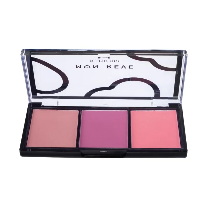 Mon Reve Blush On! - Τριπλή Παλέτα Ρουζ 9.9gr #03 Plum