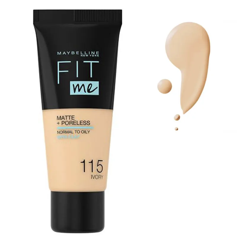 Maybelline Fit Me Matte + Poreless Foundation 30ml #115 Ivory Maybelline Fit Me Matte + Poreless Foundation 30ml #115 Ivory