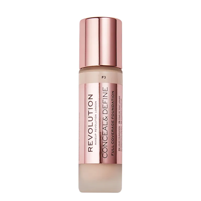 Makeup Revolution Conceal & Define Full Coverage Foundation 23ml #F3 Makeup Revolution Conceal & Define Full Coverage Foundation 23ml #F3