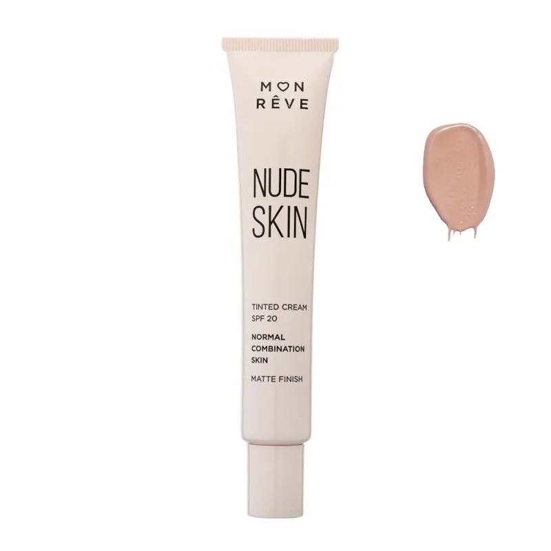 Mon Reve Nude Skin Normal to Combination Skin SPF 20 - Κρέμα με Χρώμα για Φυσικό Ματ Αποτέλεσμα 30ml #101 (LIGHT)