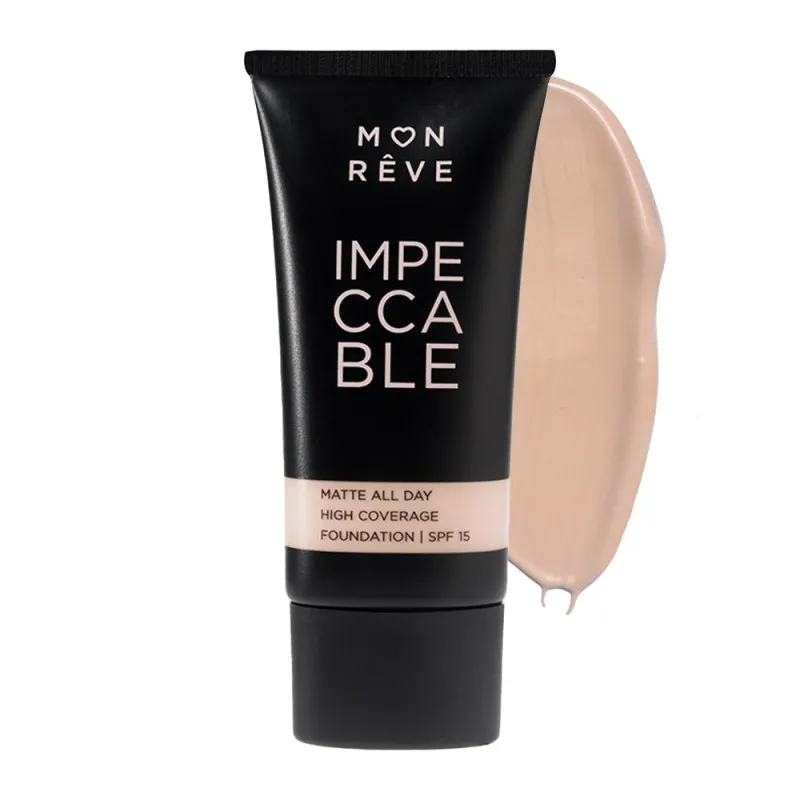 Mon Reve Impeccable Foundation 30ml - Υψηλή Κάλυψη & Ματ Φινίρισμα #102