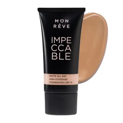 Mon Reve Impeccable Foundation 30ml - Υψηλή Κάλυψη & Ματ Φινίρισμα #108