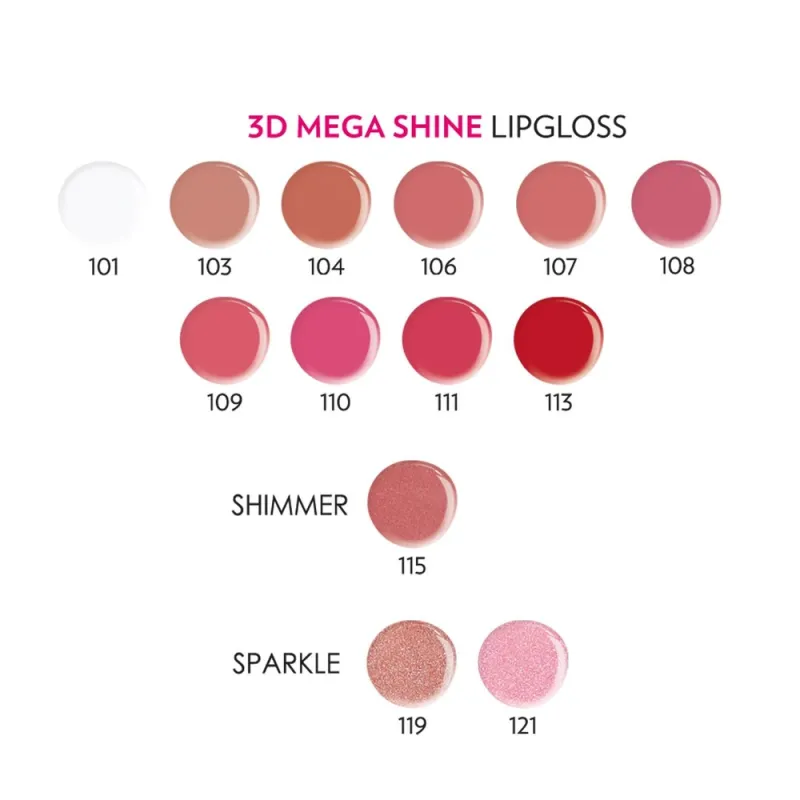 Golden Rose 3D Mega Shine Lipgloss 5.2ml – #121 SPARKLE Golden Rose 3D Mega Shine Lipgloss 5.2ml – #121 SPARKLE