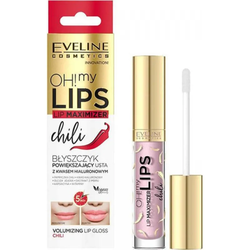 Eveline Lip Maximizer Lipgloss Ηyaluron & Chili 4.5ml Eveline Lip Maximizer Lipgloss Ηyaluron & Chili 4.5ml