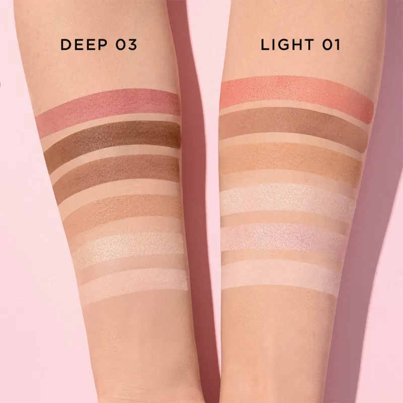 Mon Reve Shape Guru - Παλέτα highlighter, contour & blush 24gr #03 Deep