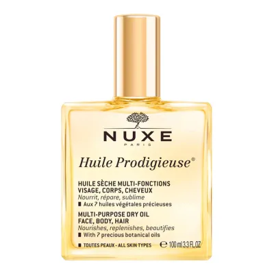 Nuxe Huile Prodigieuse 100ml – Ξηρό Έλαιο για Πρόσωπο, Σώμα & Μαλλιά για Θρέψη, Λάμψη & Απαλή Υφή