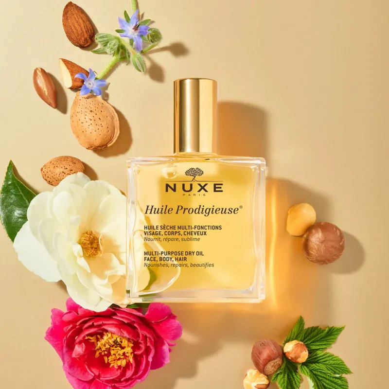 Nuxe Huile Prodigieuse 100ml – Ξηρό Έλαιο για Πρόσωπο, Σώμα & Μαλλιά για Θρέψη, Λάμψη & Απαλή Υφή