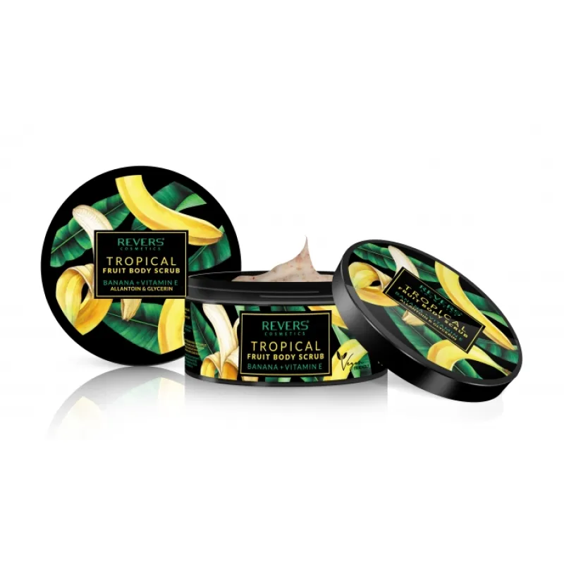 Revers Coarse-grained body scrub TROPICAL FRUIT with banana flower extract 200ml Revers Coarse-grained body scrub TROPICAL FRUIT with banana flower extract 200ml