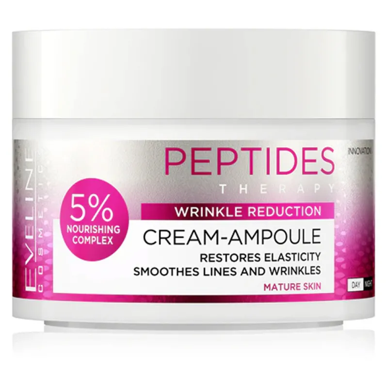 Eveline Peptides Therapy 5% Cream-Ampoule 50ml - Αντιρυτιδική & Συσφιγκτική Κρέμα-Αμπούλα Προσώπου με Πεπτίδια (Ιδανική για Ώριμες Επιδερμίδες)
