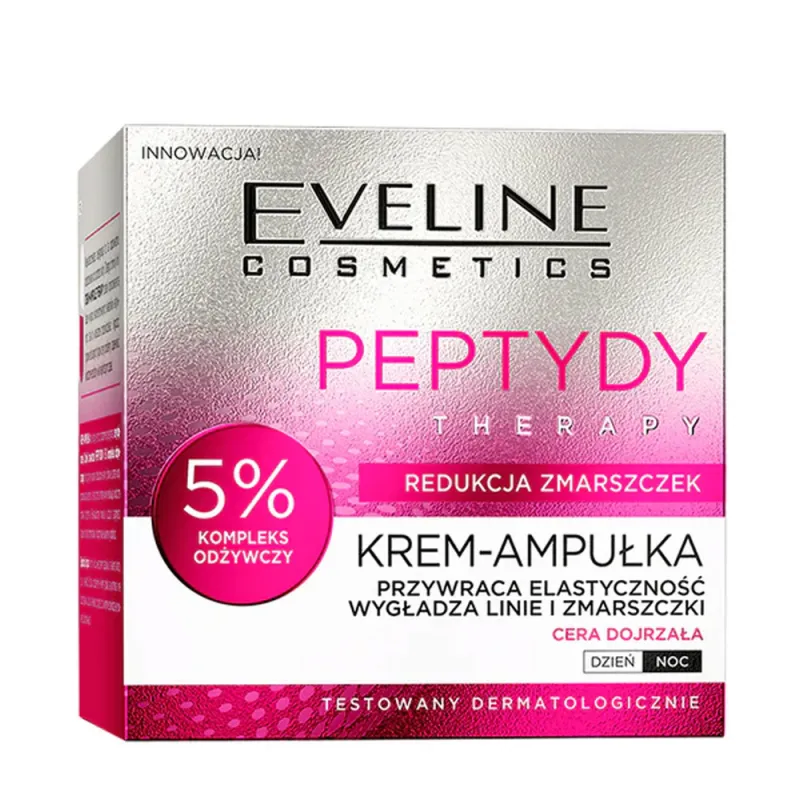 Eveline Peptides Therapy 5% Cream-Ampoule 50ml - Αντιρυτιδική & Συσφιγκτική Κρέμα-Αμπούλα Προσώπου με Πεπτίδια (Ιδανική για Ώριμες Επιδερμίδες)