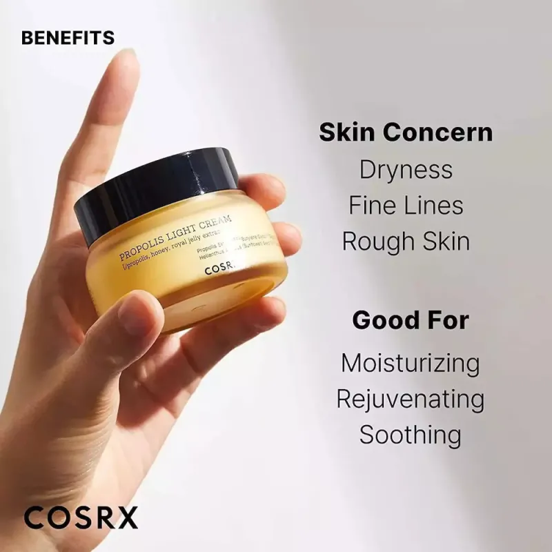 COSRX Full Fit Propolis Light Cream 65ml - Ενυδατική Κρέμα Προσώπου για Λάμψη & Ανάπλαση