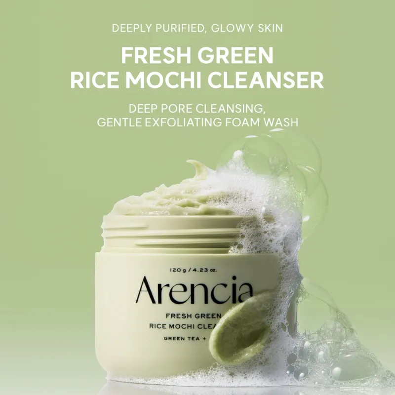 Arencia Fresh Green Rice Mochi Cleanser 120g – Καθαριστικό Προσώπου με Ρύζι για Λιπαρή, Ακνεϊκή & Συμφορημένη Επιδερμίδα