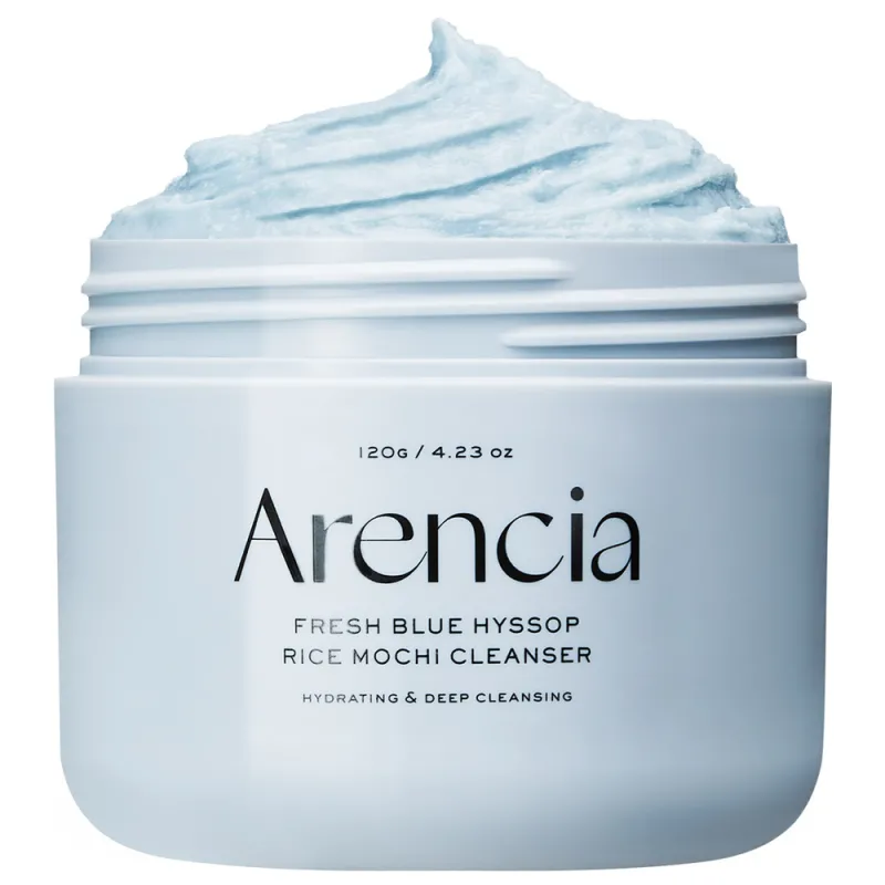 Arencia Blue Hyssop Rice Mochi Cleanser 120g – Καθαριστικό Προσώπου με Ρύζι για Λιπαρή, Ακνεϊκή & Συμφορημένη Επιδερμίδα