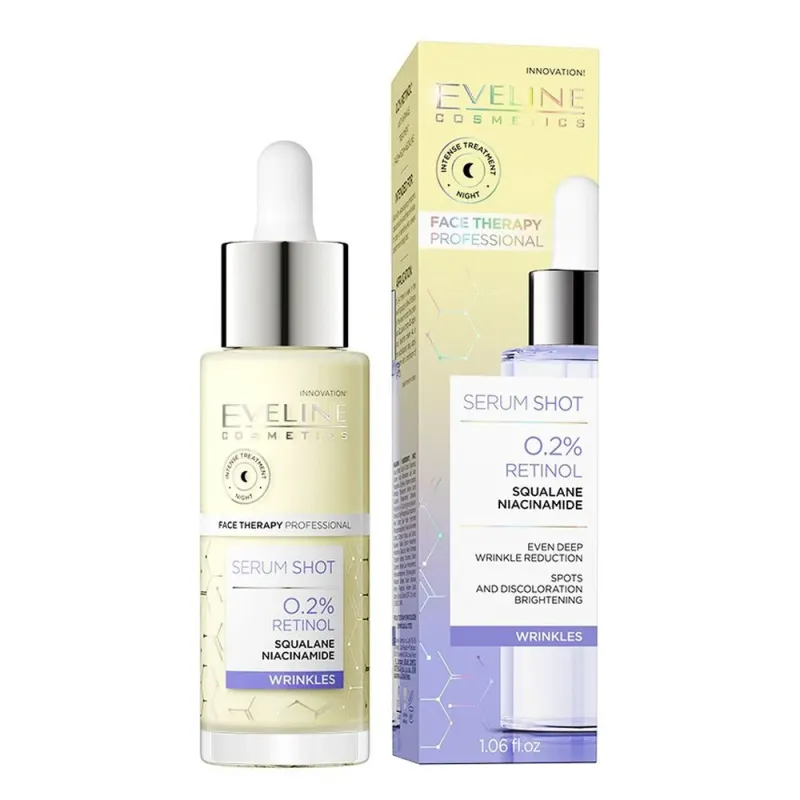 Eveline Serum Shot 0.2% Retinol | Αντιγηραντικό Serum Προσώπου με Ρετινόλη 30ml Eveline Serum Shot 0.2% Retinol | Αντιγηραντικό Serum Προσώπου με Ρετινόλη 30ml